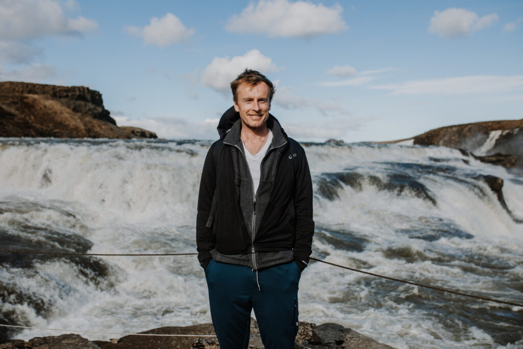 Iceland waterfall. Destination wedding videographer Tim Thornburg Films