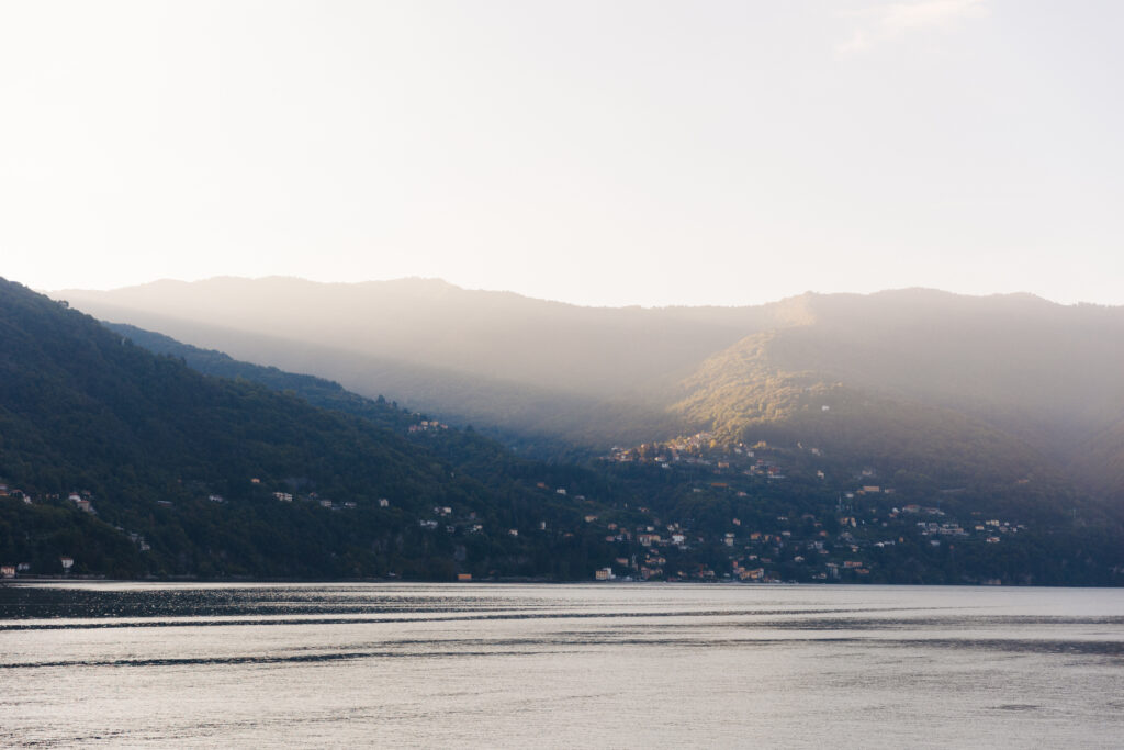 Beautiful Mountains in Lake Como, Italy.