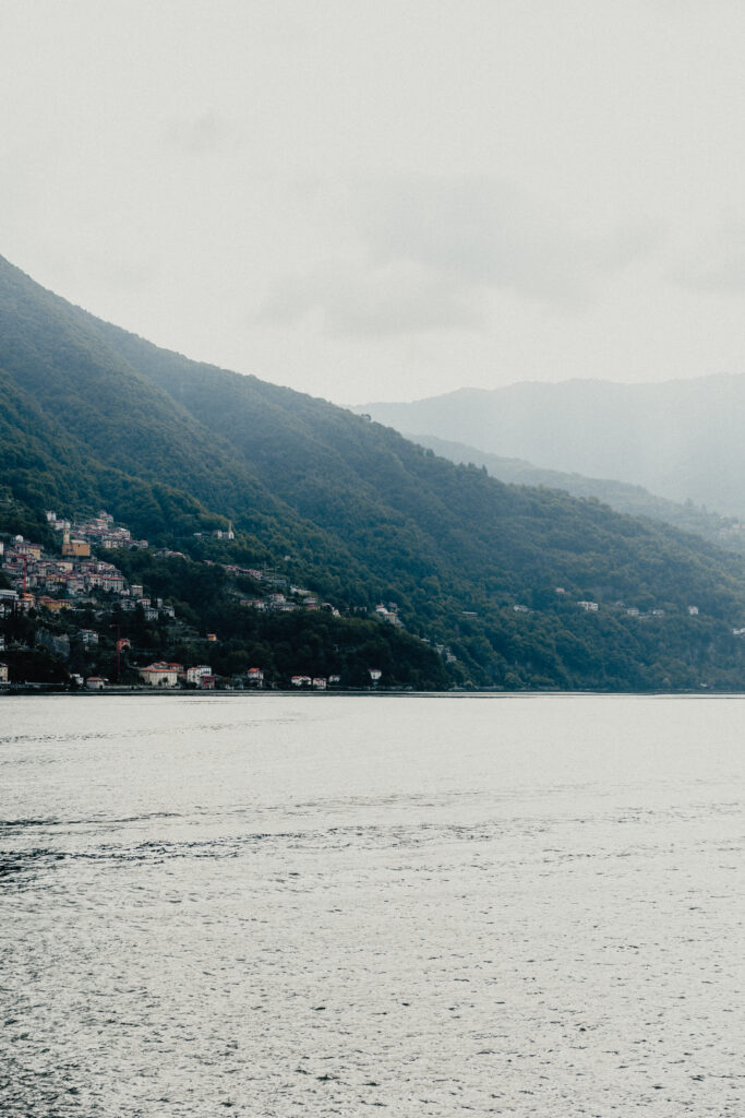 Beautiful Mountains in Lake Como, Italy.